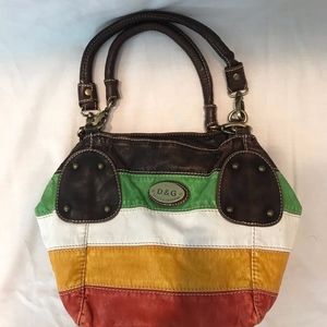 Dolce & Gabbana Striped Leather Purse